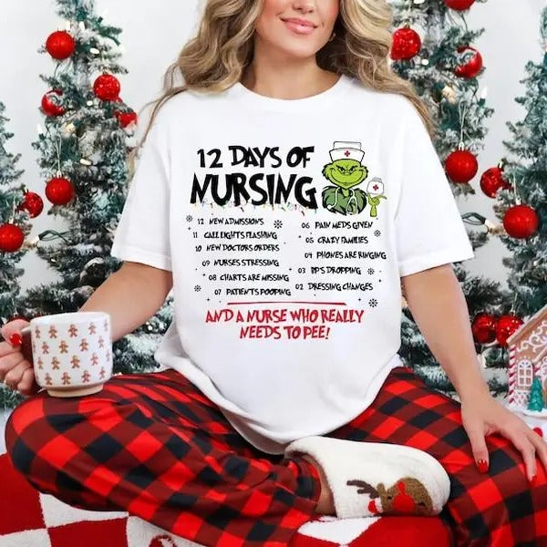 Funny Christmas Nurse Sweatshirt, Nursing Shirt, Christmas Gift For Nurse, Cute Christmas Nurse Shirt, Unisex Shirt, Full...