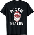 Funny Christmas Shirts, Rizz The Season Funny Christmas Rizzmas Santa Claus Rizzler T-Shirt