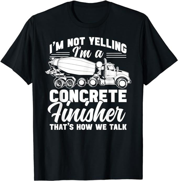 Funny Construction Work Shirts, Concrete Finisher Funny Concrete Construction Work T-Shirt Menswear Casual Cotton Top...