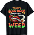 Funny Cool Sexy Lips Weed Cannabis Marijuana Leaves Smoking T-Shirt Hoodie, Sweatshirt | PureTeeCo.com