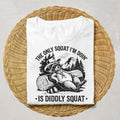 Funny Cowboy Raccoon Shirt - The Only Squat I'm Doing is Diddly Squat Tshirt, Sarcastic Western Saying Tee , Raccoon...
