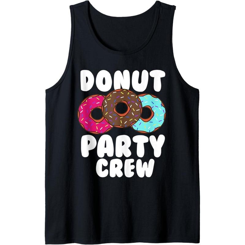 Funny Donut Party Crew Cool Doughnut Gift For Kids Men Women Tank Top MADE IN USA T-Shirts, Hoodie, Sweatshirt