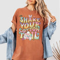 Funny Easter Shirt, Shake Your Cotton Tail Tee, Retro Tie-Dye Bunny Sweatshirt, Cute Easter Outfit for Women Hoodie