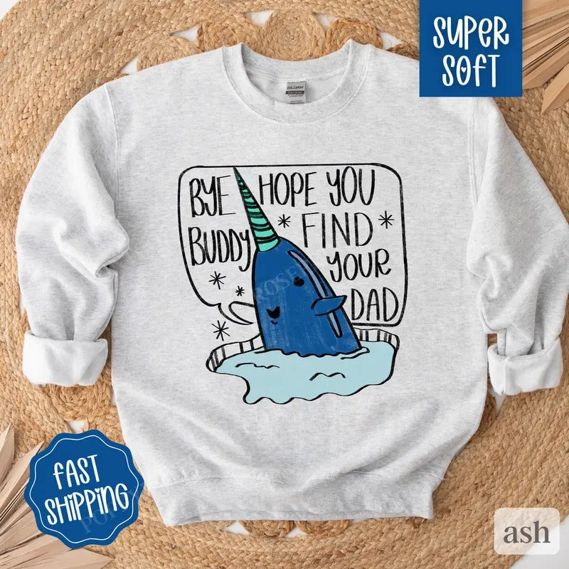 Funny Elf Sweatshirt, Cute Christmas Sweater, Women's Holiday Crewneck T-Shirts, Hoodie | PureTeeCo.com