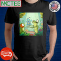 Funny Frog with robot paint shirt