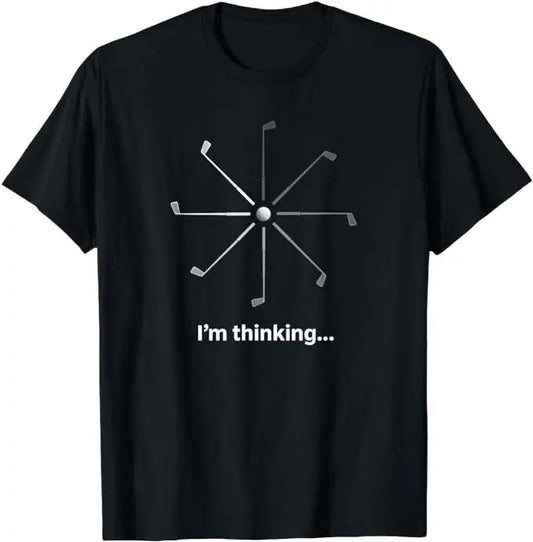 Funny Golf T-Shirt, Gift For Golfer, I'm Thinking T-Shirt Menswear Top Underwear