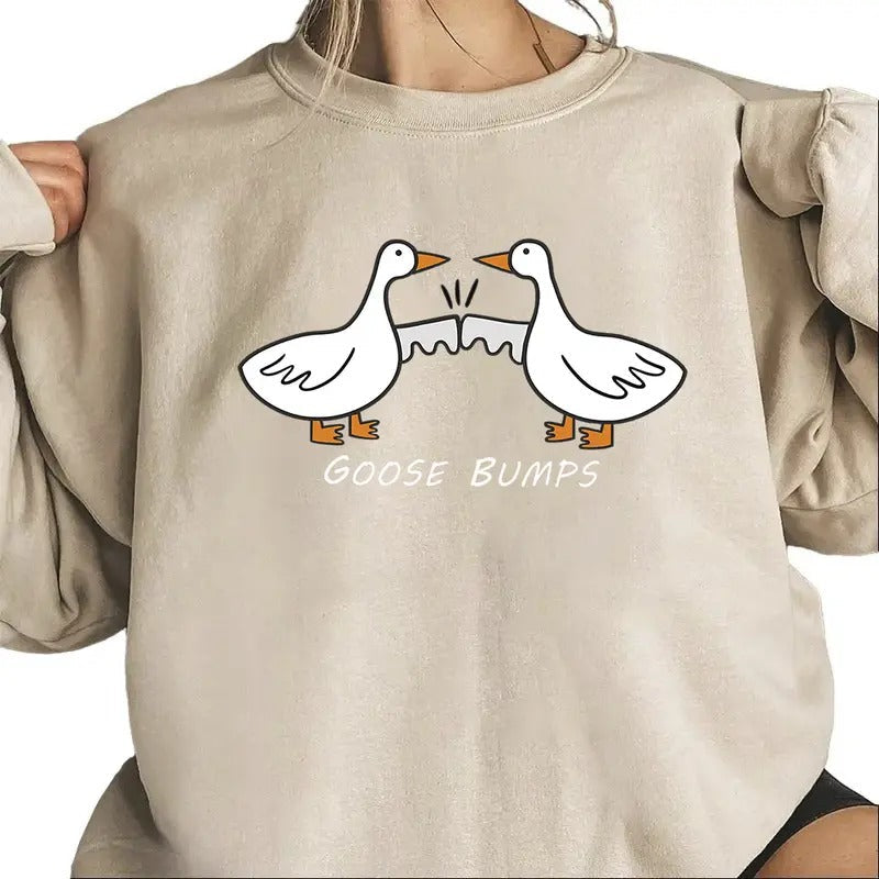 Funny Goose Bumps Hunting Season Sweatshirt 90s Deer Dog Hunter Retro T-shirts Unisex Hoodie Pullover Cotton | PureTeeCo.com