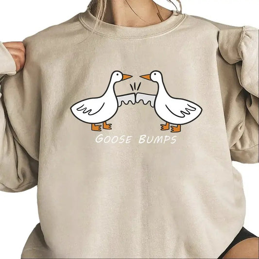 Funny Goose Bumps Hunting Season Sweatshirt 90s Deer Dog Hunter Retro T-shirts Unisex Hoodie Pullover Cotton