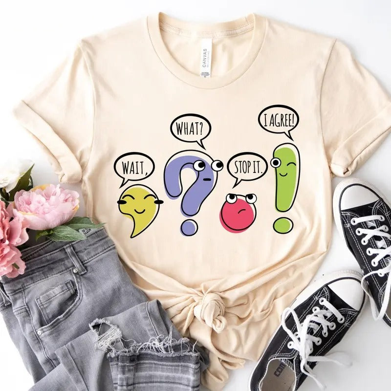 Funny Grammar Teacher Shirt, Punctuation English Teacher Gift