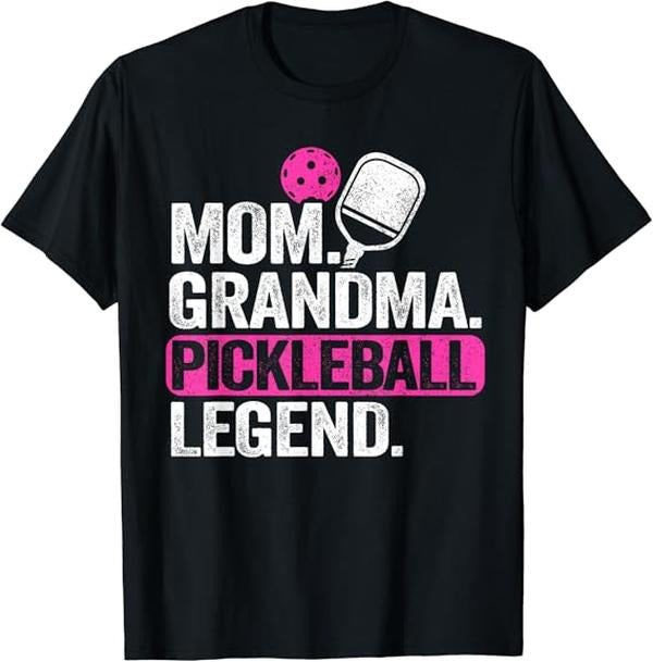 Funny Grandma Shirt, Gift For Grandmother, Mom Grandma Pickleball Legend Player Funny Pickle Ball T-Shirt Casual Cotton...