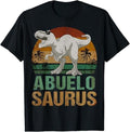 Funny Grandpa Shirt, Gift For Grandfather, Abuelosaurus Dinosaur Abuelo Saurus Vintage T-Shirt Menswear Casual Cotton Top...