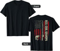 Funny Grandpa Shirt, Gift For Grandfather, Reel Cool Grandpa Fishing American Flag Patriotic (On Back) T-Shirt Menswear...