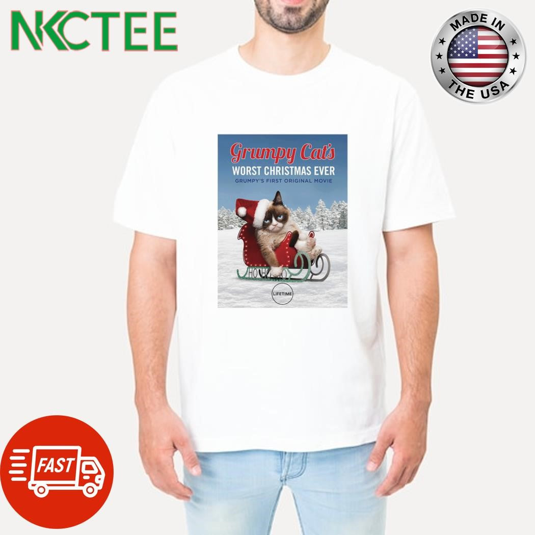 Funny Grumpy Cat’s Worst Christmas Ever 2014 shirt