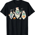 Funny Halloween Shirts For Men, Halloween Nurse Nursing Funny Health Worker RN Ghost Nurse T-Shirt Menswear