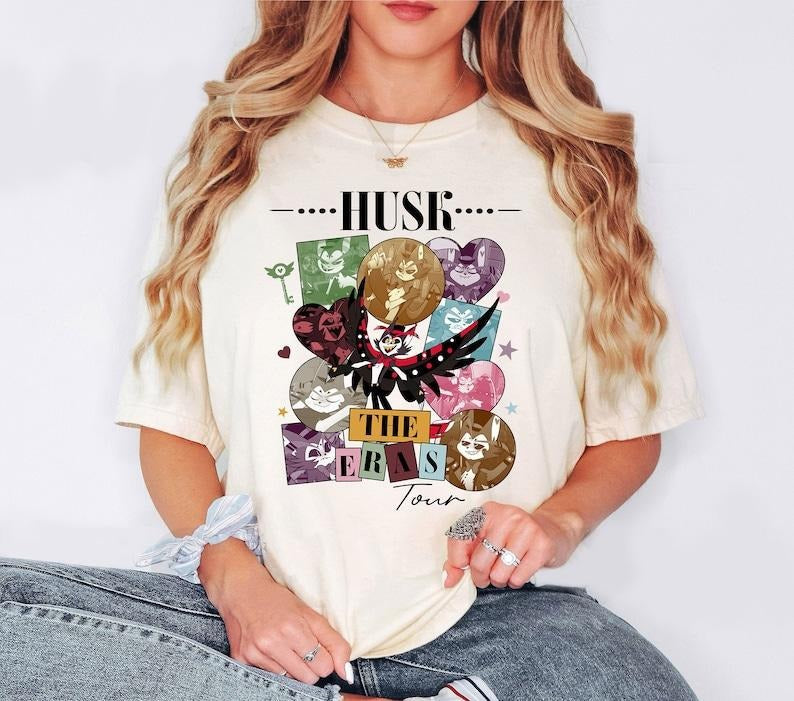 Funny Husk Hazbin Hotel Characters The Eras Tour Style Shirt Hoodie, Sweatshirt | PureTeeCo.com