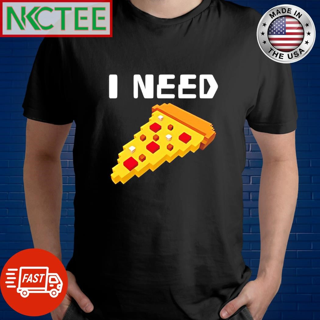 Funny I Need Pizza lego shirt