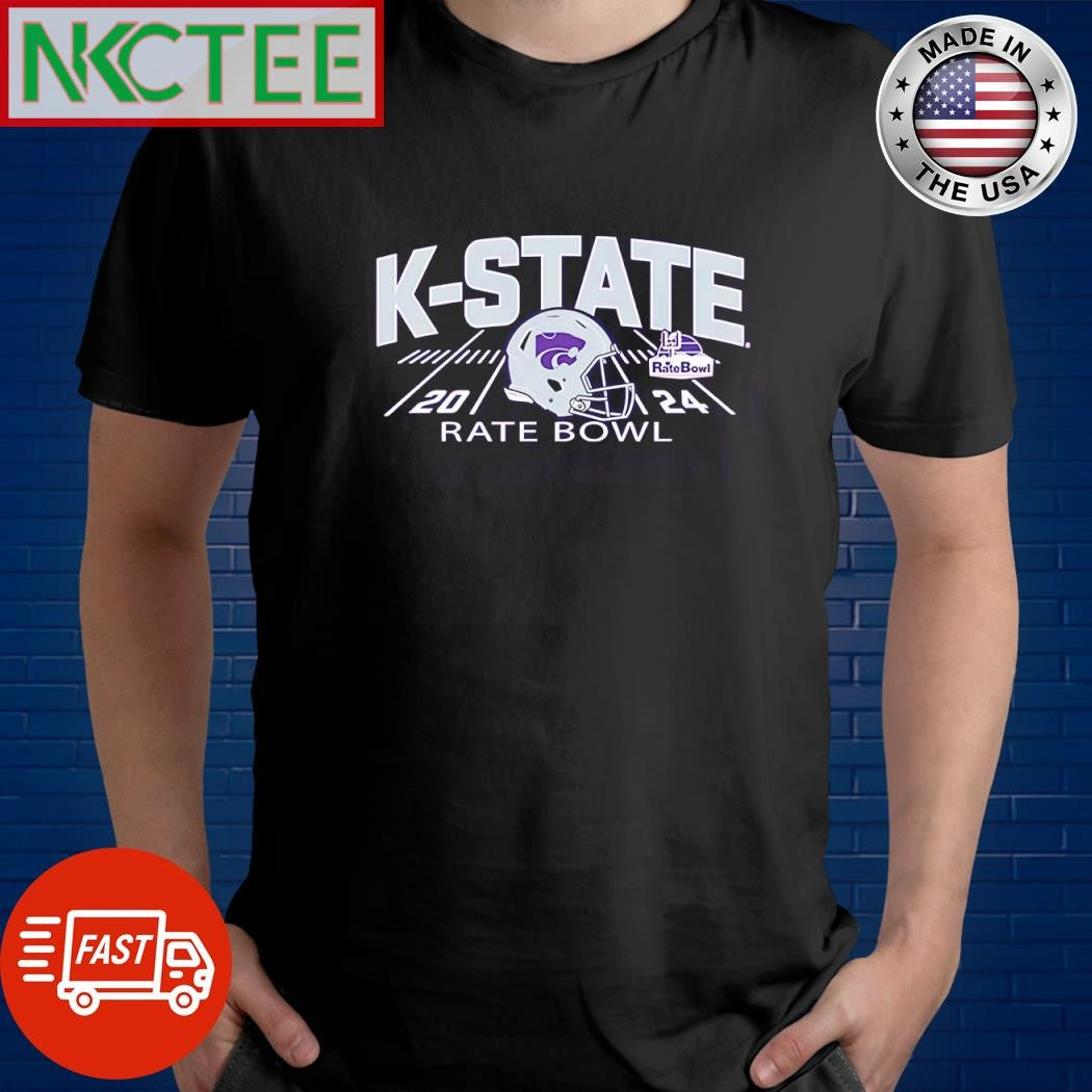 Funny K-State Wildcats 2024 Rate Bowl Bound helmet shirt