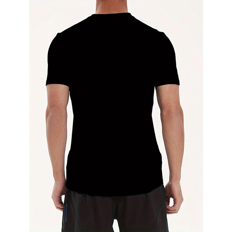 Funny Loading Letter Pattern Men's Short Sleeve Crew Neck T-shirt, Summer Outdoor Made in USA Hoodie, Sweatshirt