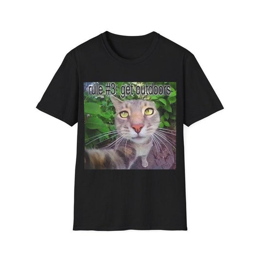 Funny Meme Shirt, Rule #3 Get Outdoors Tee, Gift Unisex T-Shirt