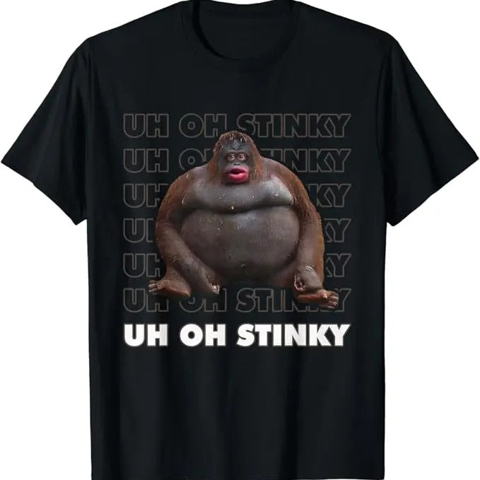 Funny Meme Shirts For Men, Uh Oh Stinky Funny T-Shirt Menswear Top Hoodie, Sweatshirt | PureTeeCo.com