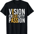 Funny Men Shirts, Vision Creativity Passion T-Shirt Cotton Casual Fashion Menswear Smooth Top Basic Streetwear Hoodie,...