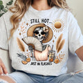 Funny Menopause Skeleton Shirt Where Them Fans At Clipart Hot Flash Humor Design for sassy Midlife mom Boho women...