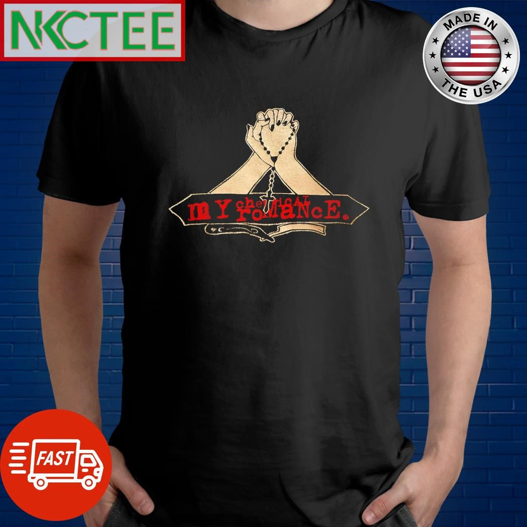 Funny My Chemical Romance cross necklace shirt