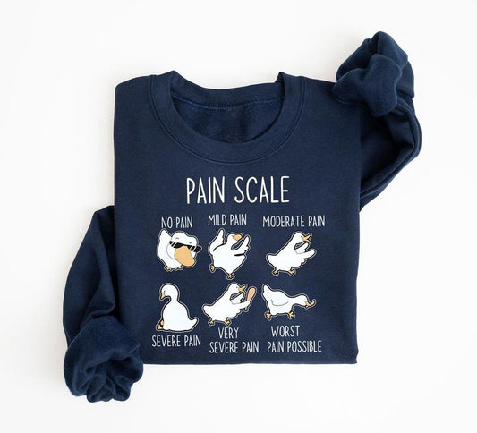 Funny Pain Scale Goose Sweatshirt, Emergency Room Nurse Physical Therapy Crewneck, Doctors Appointment Registered Nurse Triage Assessment Shirt, Nurse Shirt