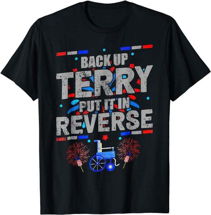 Funny Patriotic Shirts, Retro Back Up Terry Put It In Reverse Fireworks T-Shirt Menswear Top Casual Cotton Basic Fashion...