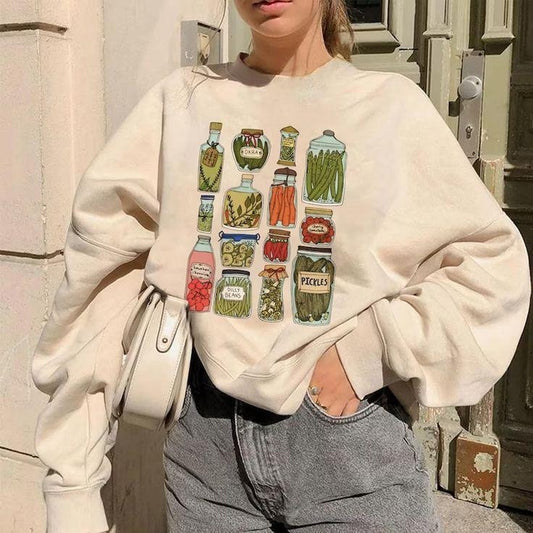 Funny Pickles Sweatshirt, Trendy Graphic for Food Lovers