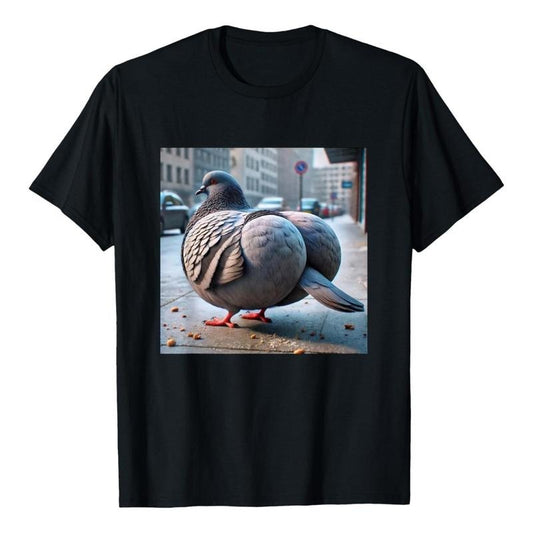 Funny Pigeon Meme Tee, Level 100 Bird Energy Shirt, Silly Gen Z Humor T-Shirt, Unisex Graphic Tee, All Size, Top