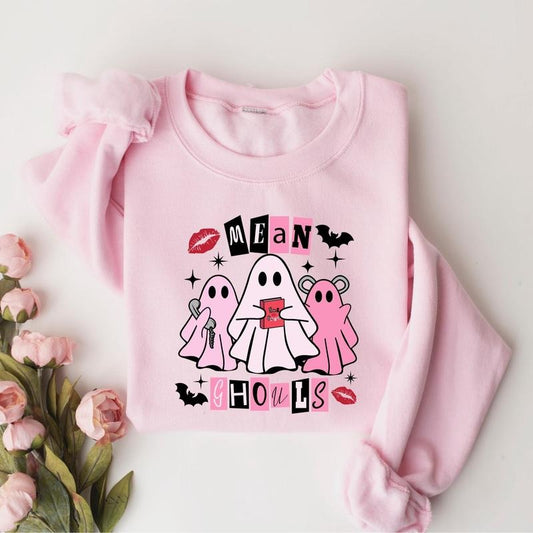 Funny Pink Ghost Halloween Sweatshirt, Halloween Pink Lover Sweatshirt, Pink Ghost Sweatshirt, Halloween Cute Ghost Sweatshirt, Ghost Vibes Sweatshirt, Pink Girl Halloween Gift Shirt