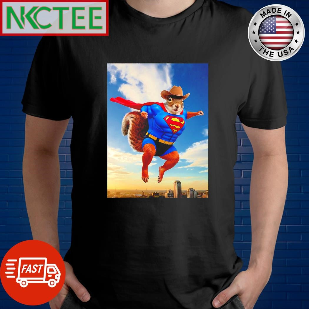 Funny Pnut Superman paint shirt