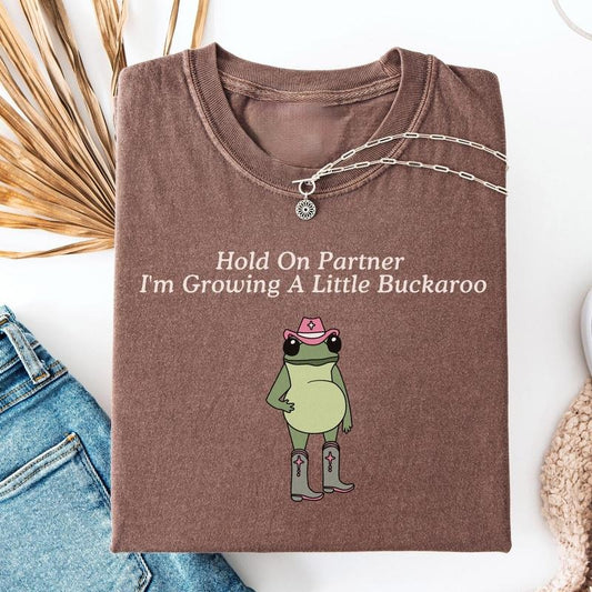 Funny Pregnancy Announcement Shirt, Western Frog Shirt, Unhinged TShirt, Pregnancy Reveal Shirt, First Time Mom Gift
