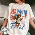 Funny Raccoon Shirt, 4th of July Shirt, Feral Shirt, Hotdog Shirt Hoodie, Sweatshirt | PureTeeCo.com