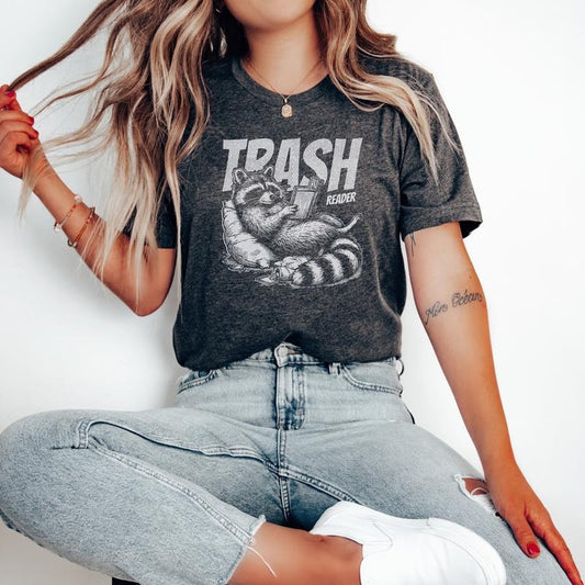 Funny Raccoon Trash Reader Shirt, Smut Book Gift, Spicy Bookish Merch, Romance Bookworm TShirt, Book Lover Gift for Her, Smutty Tee