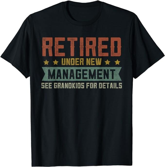Funny Retirement Shirts, Fathers Day Retired Grandpa T-Shirt Menswear Top Casual Cotton