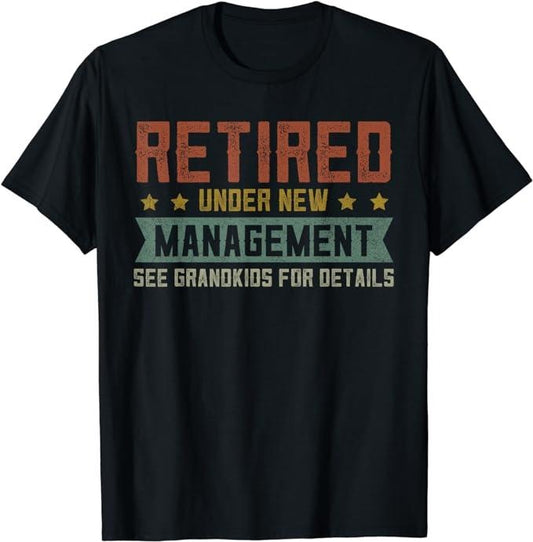 Funny Retirement Shirts, Fathers Day Retired Grandpa T-Shirt Menswear Top Casual Cotton