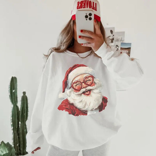 Funny Santa Sweatshirt, Cute Santa Sweatshirt, Santa Crewneck, Christmas Crewneck, Cute Santa Shirt, Funny Santa Shirt, Adult Humor Shirt