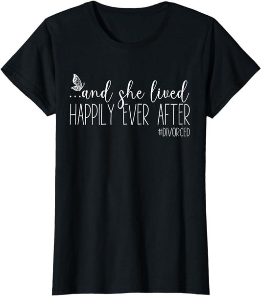 Funny Sarcastic Shirts For Women, Womens Finally Divorced Party Shirt Celebrate Life After Divorce T-Shirt Womenswear Casual Cotton