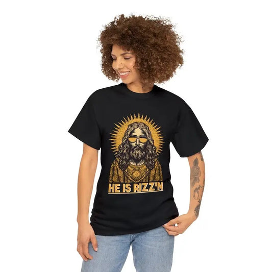 Funny Shirt, Rizz tshirt, jesus, meme shirt, funny tee, trend, rizz t shirt, shirt funny, he is risen, faith, t-shirt funny