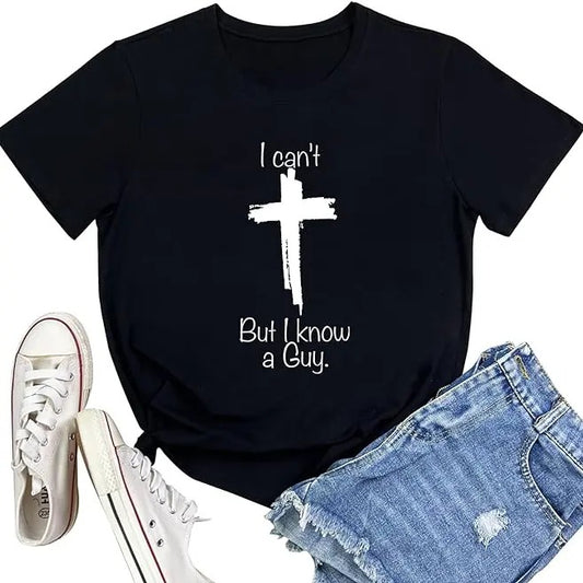 Funny Shirts For Women, I Can't Women Crewneck Soft Tees Cute Graphic T Shirts Womenswear Casual Cotton