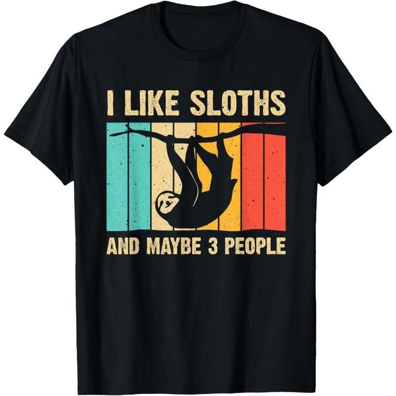 Funny Sloth Design For Sloth Lover Men Introvert T-Shirt Made in USA Hoodie, Sweatshirt | PureTeeCo.com