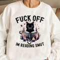 Funny Smut Reader Shirt, Black Cat Reading Digital Download, Book Lover Sublimation, Sassy Bookish Clipart, Smut Reading ...