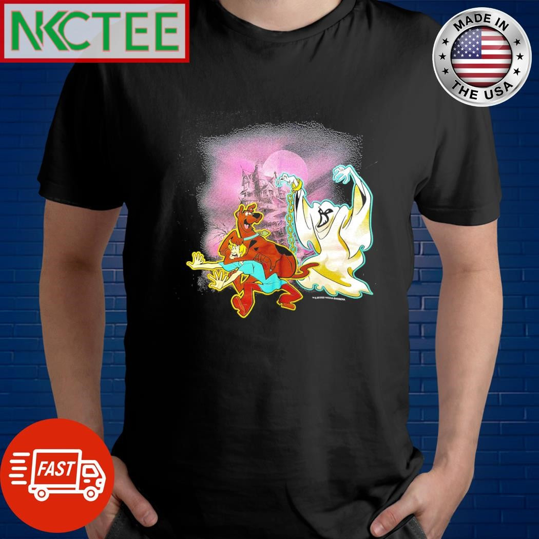 Funny Vintage 2000 Scooby Doo Shaggy Ghost Castle Cartoon shirt