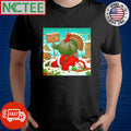 Funny Wait your turn big boy Turkey chicken stand on Santa Christmas shirt