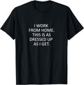 Funny Work Shirts, Sarcastic Saying That Says I Work From Home Funny WFH quote T-Shirt Menswear Casual Cotton Hoodie,...