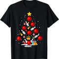 Funny Xmas Men Women Family T-Shirt, Funny Bowling Christmas Tree Lights Xmas Gifts T-Shirt