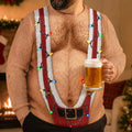 Funny Santa Hairy Body Gifts For Husband Dad Grandpa Brother - Personalized Unisex Ugly Sweater