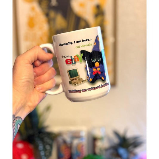 Furby Ebay 15 ounce ceramic mug, hand pressed, b-grade